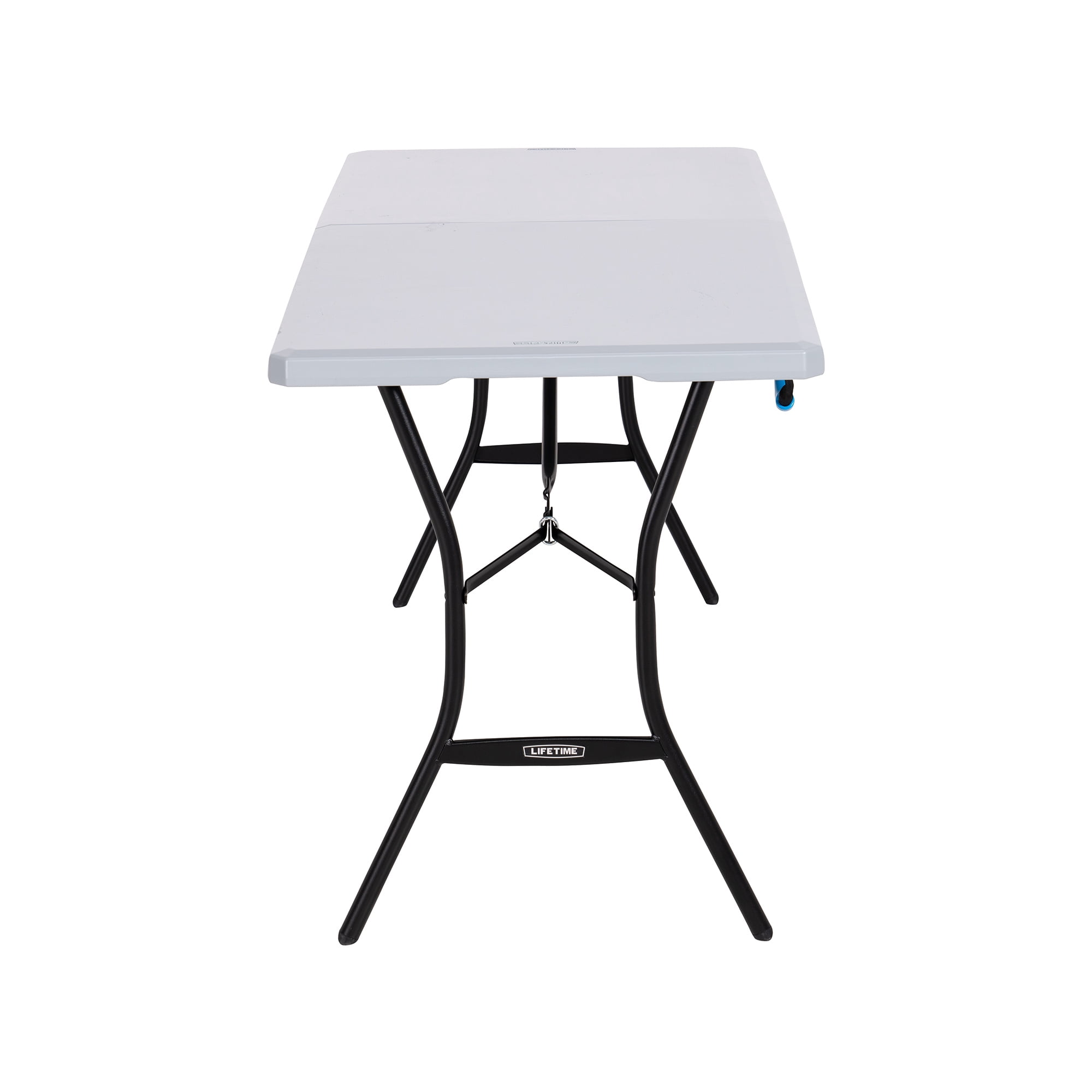 Lifetime 5 Foot Rectangle Fold in Half Table Indoor Outdoor Residential Boulder Gray 80939