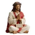 thumbnail image 5 of Clearance! Jesus Statue, Devout Pray Jesus Figure with "Fear Not, for I am with you", Hand Painted Easter Christmas Gifts for Ki*ds Women Men, Spiritual Comfort Indoor Home Christmas Decor, 5 of 6