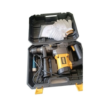 UQS Electric hammers, 1-1/4 Inch SDS-Plus 12.5A Heavy Duty Rotary Hammer Drill for Concrete Stone, Safety Clutch Electric Demolition Hammer Drill with 4 Functions, Vibration Control, Chisels, Drill B