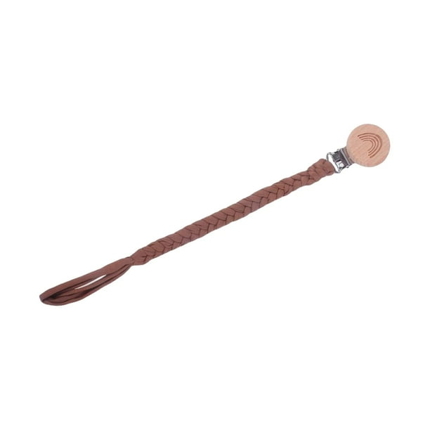 Clip para chupete, cadena para chupete, útil, bonito, creativo, duradero, cadena para pezones, regalo Shower, niñas y niños Marrón Macarena pinza chupete con cuentas
