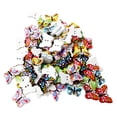 thumbnail image 2 of AMLESO 100 Pcs Assortiment de Formes de Papillon en Bois Plat 2 Trous Bouton pour Couture Artisanat, 2 of 6