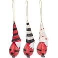 thumbnail image 2 of Gnome Dwarf Christmas Ornament Set - Long Hat Chubby Gnomes Holiday Decorations - 3 Piece Set, 2 of 6
