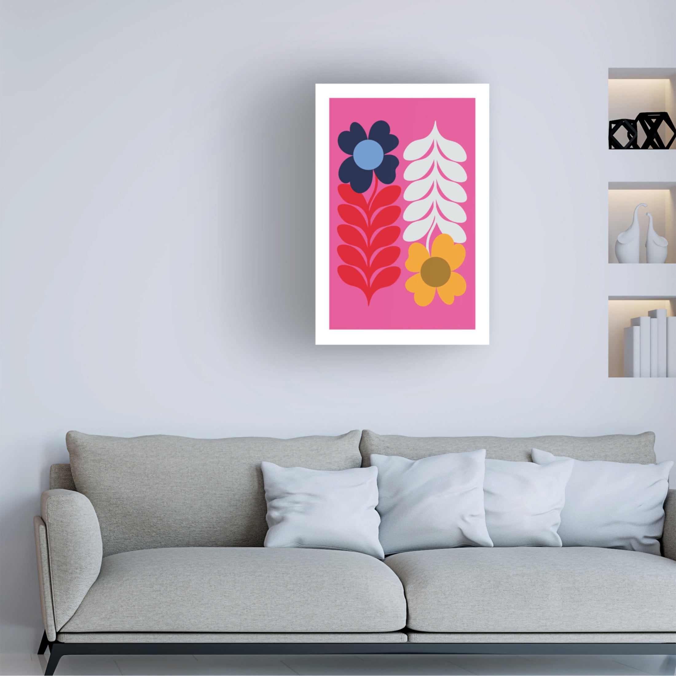 Trademark Fine Art Frances Collett Flowers Pink Canvas Wall Art