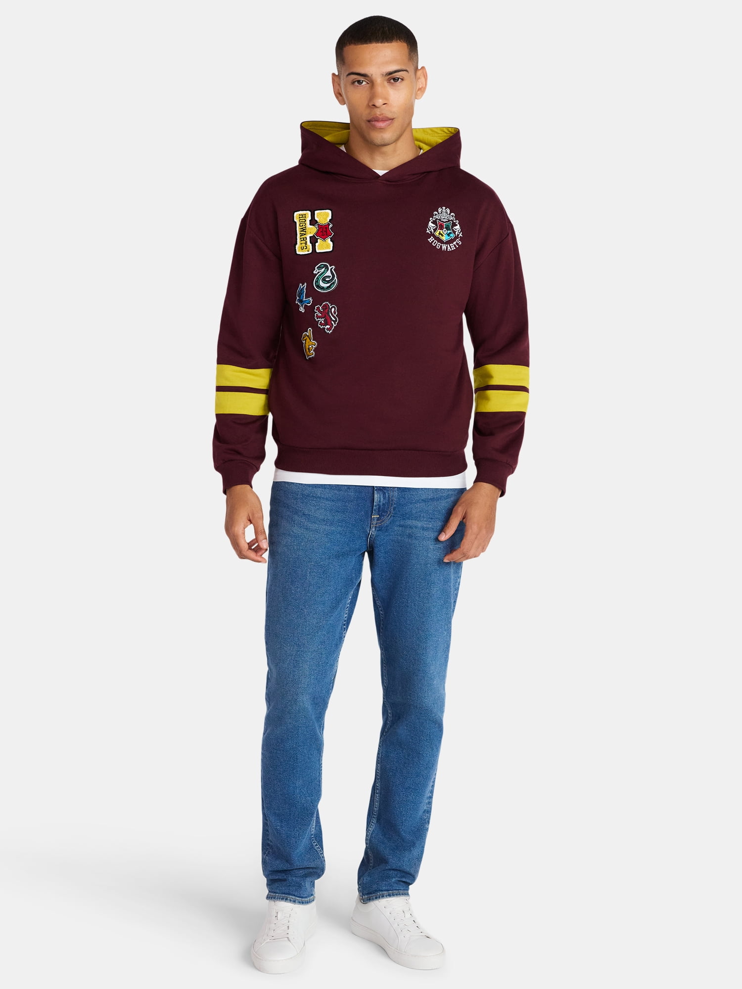 Harry Potter Men's & Big Men's Crest Houses Graphic Hoodie, Sizes S-3XL