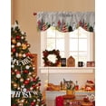 thumbnail image 4 of Merry Christmas Tree Tie Up Valances Curtain, Graffiti Winter Snowflake Xmas Gray Adjustable Rod Pocket Short Window Treatment Tie Up Curtains Valances for Kitchen Living Room Bathroom 60x18 Inches, 4 of 9