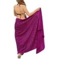 thumbnail image 3 of HAPPY BAY Women's Beach Cover up Swimwear Wraps Vacation Swimsuit Long Coverups Beachwear Pareos Summer Sarong for Women One Size Magenta_AD291, 3 of 5