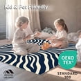 thumbnail image 4 of ODIKA 4'x6' Machine Washable Non-Slip Area Rug, Elegant Zebra Stripe with Fluid Curves and Abstract Waves High Traffic Rug, Blue, 296549, 4 of 7