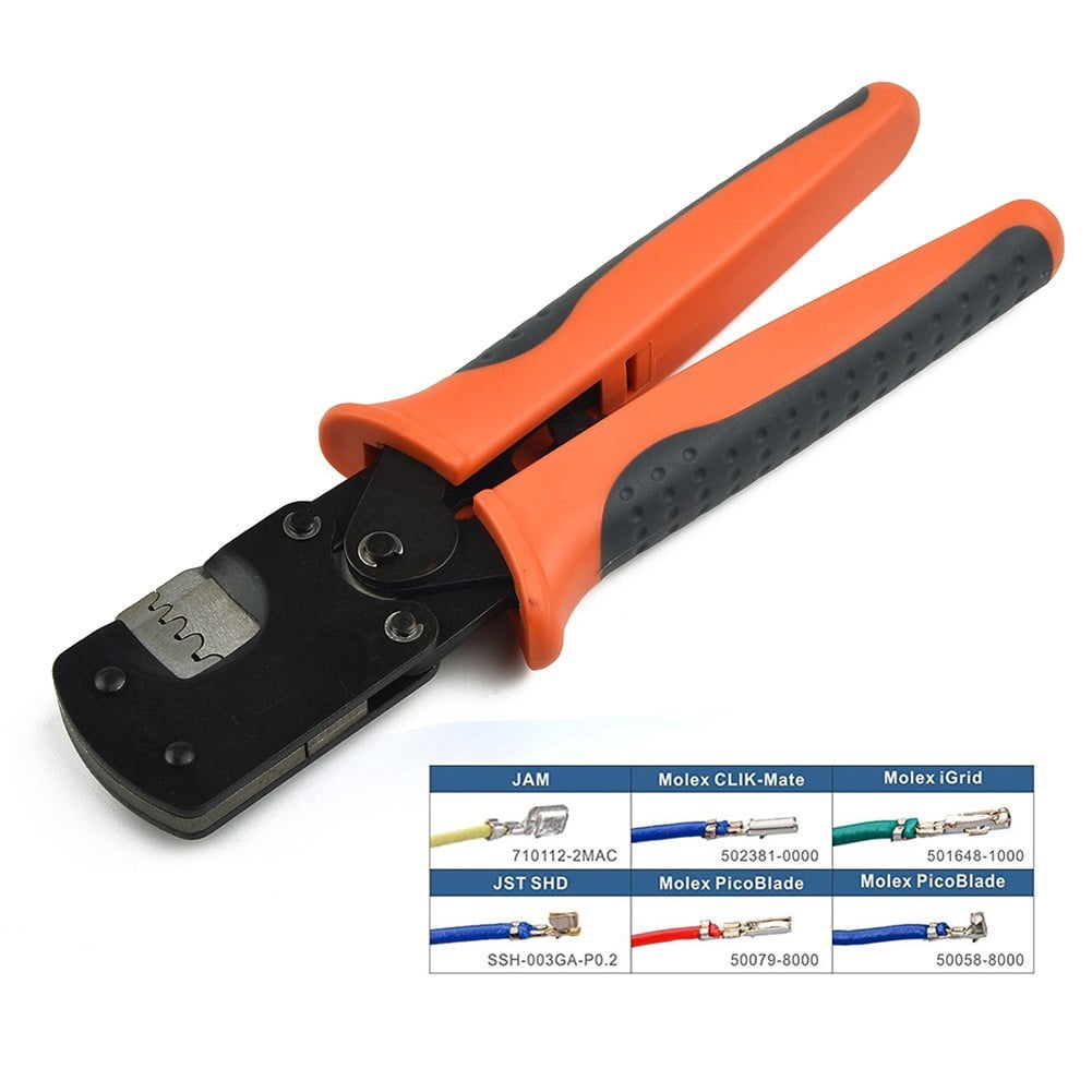 Micro Connector Pin Crimping Tool 0.03-0.52mm² 32-20AWG Ratcheting Crimper