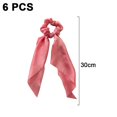 thumbnail image 2 of Lazos para el pelo para mujer: bandas elásticas para el pelo de satén de seda grandes, accesorios para el pelo, coleteros grandes y suaves de color blanco, 2 of 5