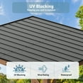 thumbnail image 5 of Modern Shade 10' x 12' Cedar Wood Hardtop Gazebo, Rot-Resistant Backyard Grill Shelter, 5 of 8