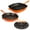 Orange, variant on BergHOFF Neo 3pc Cast Iron Fry Pan & Grill Pan Set with Slotted Steak Press, Purple