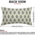 thumbnail image 4 of Sage Green Grey Gray Floral Lumbar Pillow Covers 12x20 Set of 2 Spring Summer Flower Leaves Print Rectangle Decorative Throw Pillow Cases Outdoor Farmhouse Decoration for Sofa Couch Bed, 4 of 6