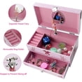 thumbnail image 2 of Sweet Musical Jewelry Box with Pullout Drawer and dancing Ballerina Girl Figurines Music Box Jewel Storage Case for girls, 2 of 5