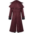 thumbnail image 3 of Men's Halloween Fancy Costume, Medieval Renaissance Costume Gothic Nobleman Outfit with Vintage Pattern, Cosplay Costume for Halloween Party, Renaissance Faire and Role Play, 3 of 4