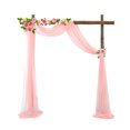 thumbnail image 1 of kurtrusly 2pcs/set Polyester Arch Drape Durability Non-shedding Wedding Decor Courtyard Wedding Drape Chiffon Pink, 1 of 6