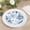 White with Blue, variant on 10 White with Blue 7" Round French Toile Floral Disposable Salad Plastic Plates