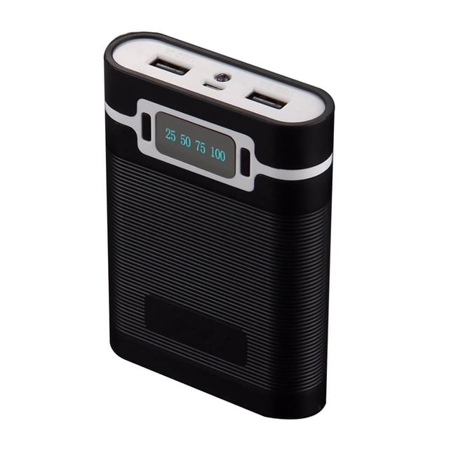 2-Port USB Power Bank Case Solderless Mobile Power Supply Case for 4*18650 Battery