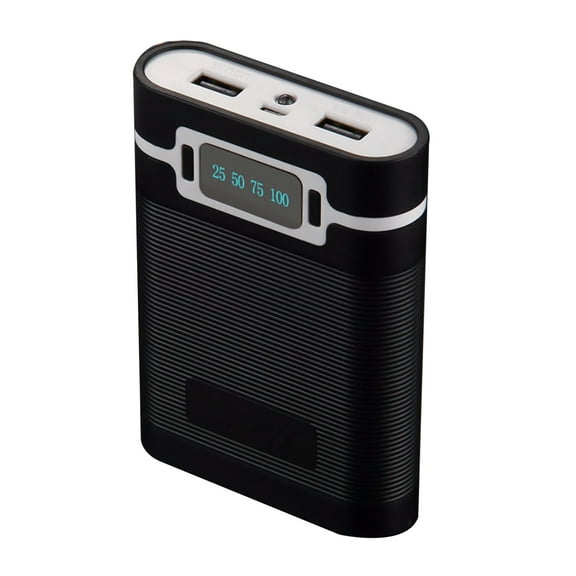 2-Port USB Power Bank Case Solderless Mobile Power Supply Case for 4*18650 Battery