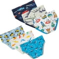 thumbnail image 3 of Boys Dinosaur Underwear Little Kids Shark Briefs Childrens Cotton Breathable Car Panties Toddler Comfort 6 Pack Undies Size 8, 3 of 6