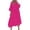 Hot Pink, variant on Aofany Women Boho Floral Puff Sleeve Tiered Maxi Dress Casual Layered Loose Vacation Long Dress