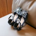 thumbnail image 4 of URMAGIC Toddler Kids Dress Shoes Little Girls Rhinestone Glitter Butterfly Wedding Flat Sandals, 4 of 8