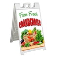 thumbnail image 1 of Farm Fresh Cranberries (24" X 36") Standard A-Frame Signicade, Includes Decal Applied To Stand, 1 of 4