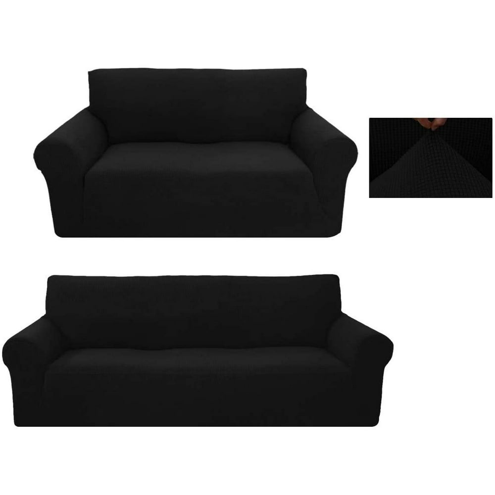 Sapphire Home 2Piece Brushed Premium SlipCover Set for Sofa Loveseat