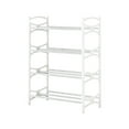 thumbnail image 2 of ROLKFUK Organizing Racks 4 Tier Metal Shoe Rack, Ventilated Design, Easy Tool-Free Assembly, for Entryway/Dorm/Bedroom Closet, White, Holds Men’s/Women’s/Ki-ds’ Shoes, 2 of 6