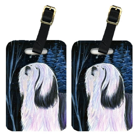 Pair of 2 Tibetan Terrier Luggage Tags