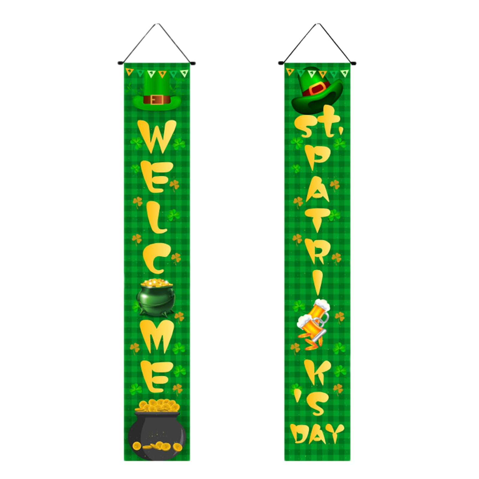 Irish Day Couplets Decorated Curtain Banners Decorated Porches Hung ...