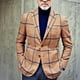 thumbnail image 1 of Chaqueta de traje ajustada para hombre,Chaqueta de traje a cuadros para hombre Chaqueta de traje a cuadros informal para hombre Chaqueta de traje para hombre Solución innovadora, 1 of 4