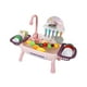 thumbnail image 4 of Jugar fregadero de juguete cocina fregadero de juguete casa con accesorios de cocina de grifo, para niños para niños niños de 3 a 5 años Rosa, 4 of 9