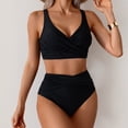 thumbnail image 3 of Women's Two Piece Bikini Set Sexy High Waisted Swimsuit for Beach Vacation Summer,Black,M, 3 of 4