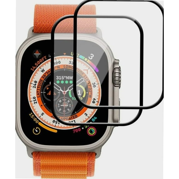 [2 Pack Screen Protector Compatible with Apple Watch Ultra 49mm, [3D Full Coverage] [5H Hardness] [Case Friendly] [Ultra-Clear][Anti-scratch], Protector Film for Apple Watch Ultra 49mm