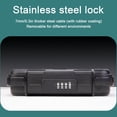 thumbnail image 5 of Xirurus Portable Waterproof Security Key Lock Box, 5.12"×10.24"×2.76", 7mm Steel Cable, Combination Lock, Rust‑Proof, Ideal for Outdoor & Travel, 5 of 9