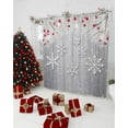 thumbnail image 5 of Christmas Snowflakes Shower Curtain, Sliver Xmas Pine Branch Berries Grey Wood Waterproof Fabric Shower Curtains with 12 Hooks, Bathroom Curtain Set for Bathroom Accessories Decor, 72 x 84 Inches, 5 of 9