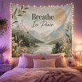 thumbnail image 2 of Mountain Lake Breathe with Peace, Mystical Fantasy for Space Lovers, Galaxy Room Decor Room Accent, Mother'S Day Gift, Tapestry Wall Hanging for Bedroom and Dorm, 2 of 5