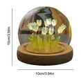 thumbnail image 2 of Artificial Tulip Flower Night Light Led Bedside Lamp Christmas Gifts Lamp Decorations (Blue), 2 of 10