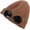 Brown, variant on Goggle Beanie Hat, Winter Knit Skull Cap with Soft Fleece Lined