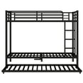thumbnail image 5 of Twin XL over Twin XL Metal Bunk Bed with Trundle, Heavy Duty Black Triple Sleeper, Space Saving Design for Teens/Adults, 500LB Capacity, Black, 5 of 12