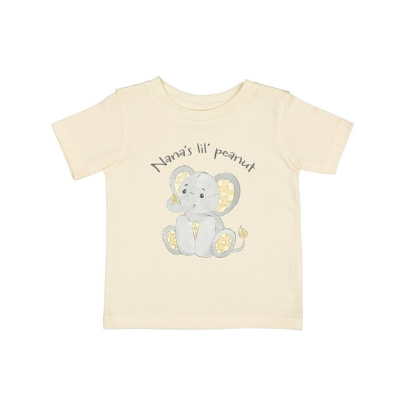 Inktastic Nana's Lil' Peanut Polka Dot Elephant Boys or Girls Baby T-Shirt