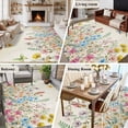 thumbnail image 5 of Large Area Rugs for Living Room Bedroom, Colorful Floral 8'x10' Rug Washable Carpet Runner Indoor Outdoor, Farmhouse Vintage Dragonfly Butterfly Flower Non Slip Floor Mats Rug for Kitchen, Patio, 5 of 8