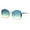 silver blue yellow, variant on Womens Oceanic Gradient Octagon Retro Hippie Butterfly Sunglasses Black Smoke