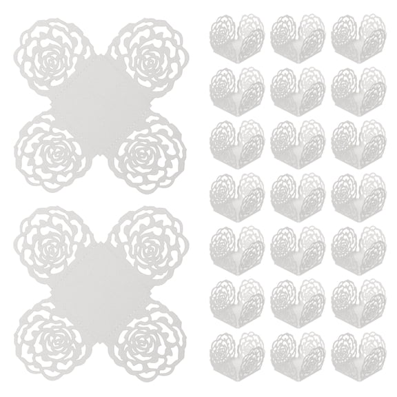 Uxcell 25 PCS Truffle Wrapper 4 Inch Square Cupcake Liner Baking Paper White