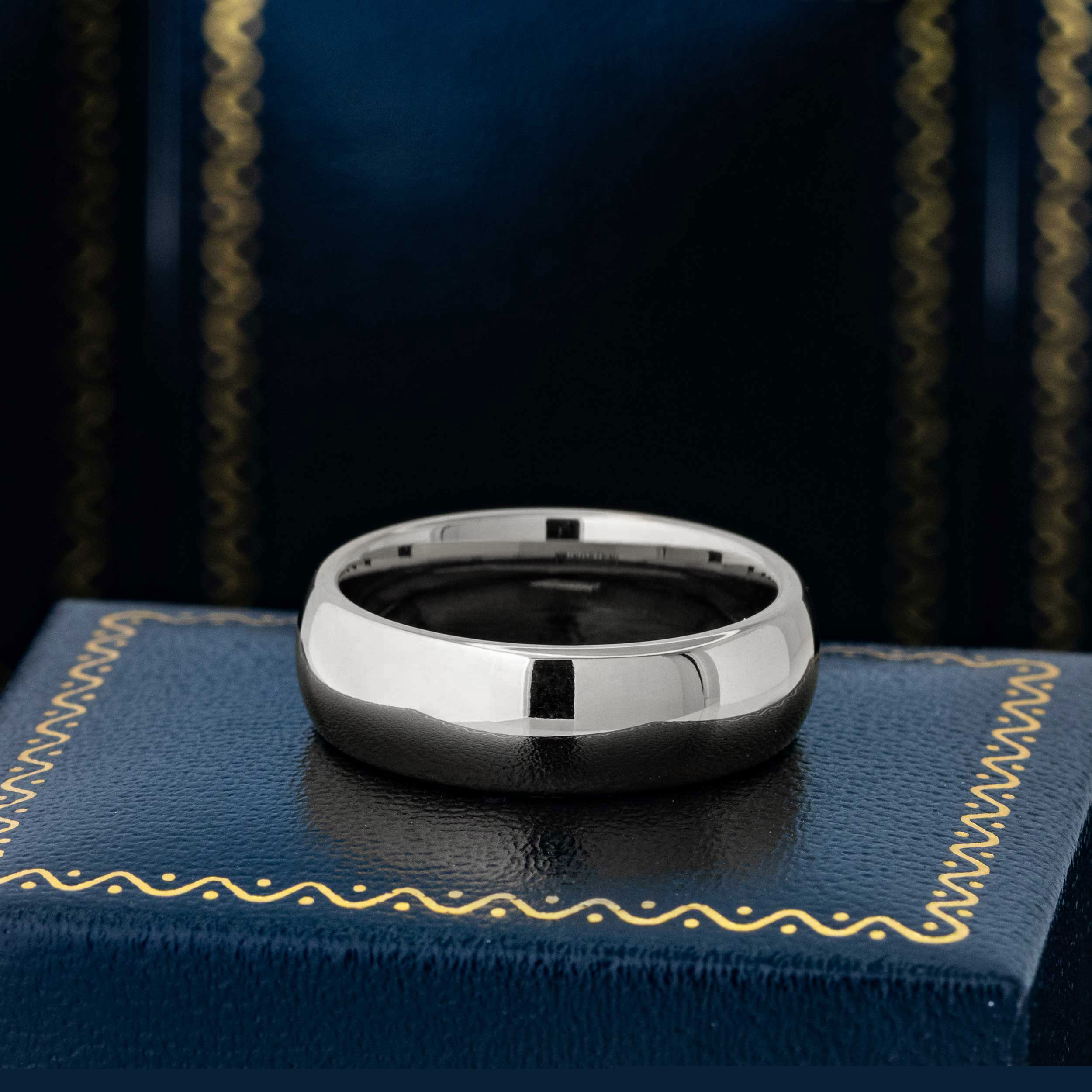 thumbnail image 5 of Jewelry Avalanche Tungsten Carbide Mens Wedding Band, Comfort Fit Polished Classic Dome Anniversary Ring 8mm, 5 of 5