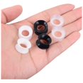 thumbnail image 2 of Expansor De Túnel Silicona Color Negro Blanco Transparente, 2 of 8