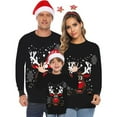 thumbnail image 2 of Clearance 2024!Family Matching Christmas Sweater Women 3D Print Polka Dot Xmas Sweatshirt Pullover Family Matching Sweatshirt, 2 of 5