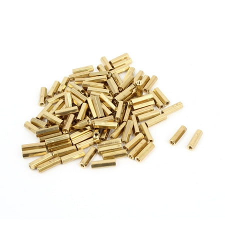 Net Nuts - 100 Pcs M2 10mm Hexagonal Net Nut Female Brass Standoff Spacer for CCTV Camera