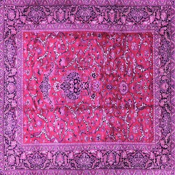 Ahgly Company Indoor Square Persian Pink Traditional Area Rugs, 6' Square