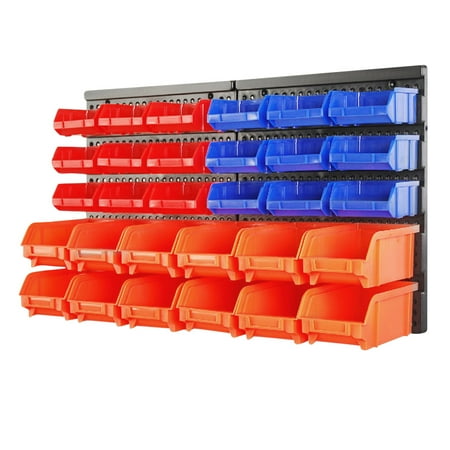 

Wall Mounted Organizer Mount Parts Rack Storage Containers Bins Bin Small Hanging Stacking